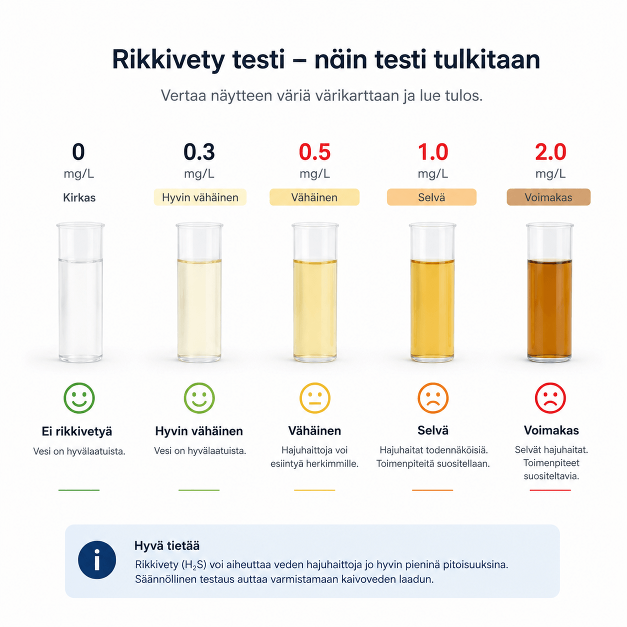 Kaivoveden rikkivety testi