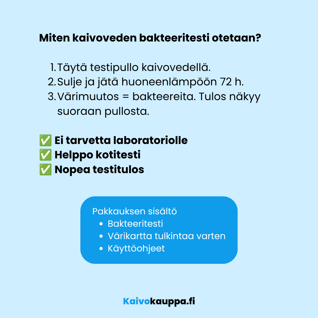 Kaivoveden bakteeritesti