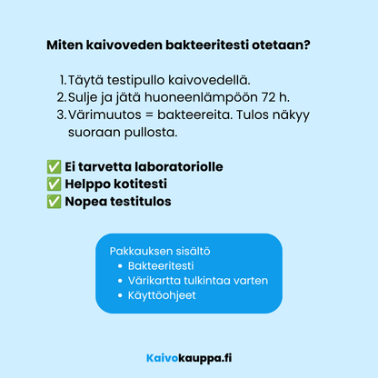 Kaivoveden bakteeritesti