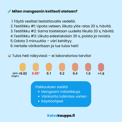 Kaivoveden mangaanitesti