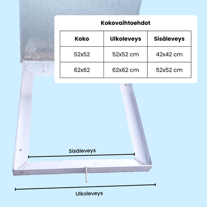 Kaivon huoltoluukku ilmaputkella