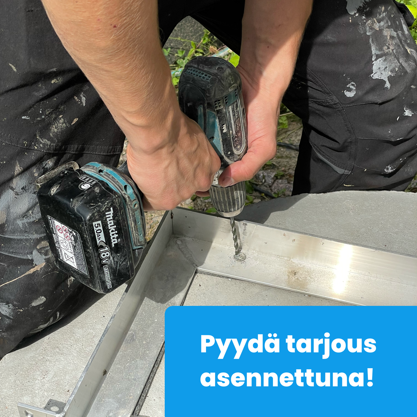 Kaivon huoltoluukku ilmaputkella